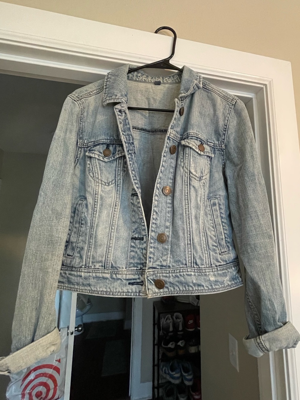American Eagle Outfitters Light Blue Denim Jacket